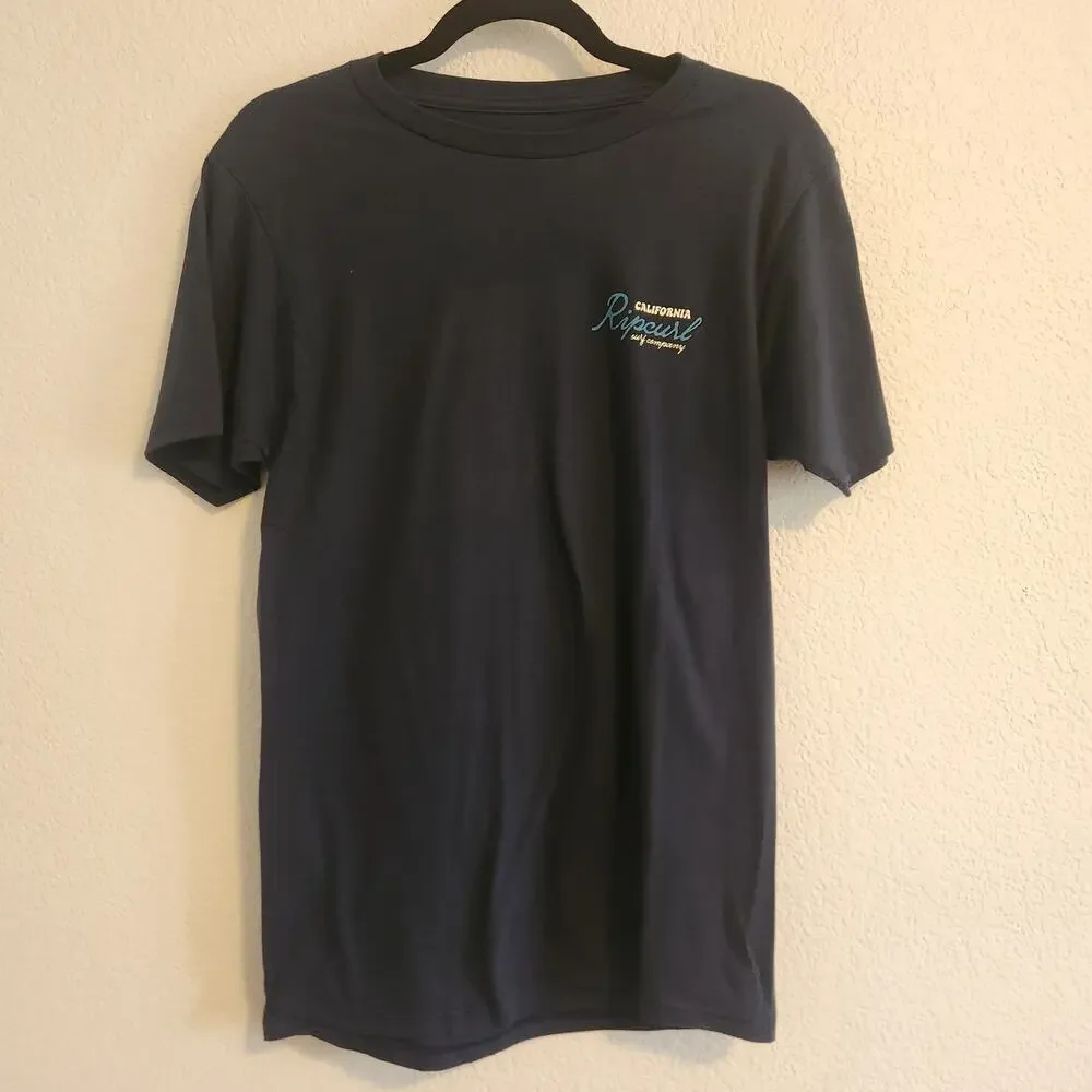 Rip Curl Men's‎ Size Small Surf Company California Black Beach Wave T-Shirt NWT